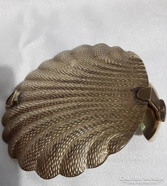 Antique brass wall candle holder, brass, unique, special, decorative, shell-shaped, solid