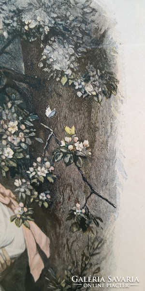 Fk/023 - robert julius beyschlag – etching entitled /frühlingsblüthen/ spring flowers
