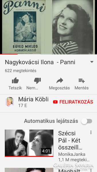 Panni (1942) (üzenet a harctérre) Nagykovácsi Ilona énekli!.Dedikált példány!!!!!!