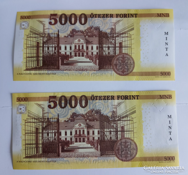 Sorszámkövető MINTA 5000 forint 2020 aUNC (BF 194-195)