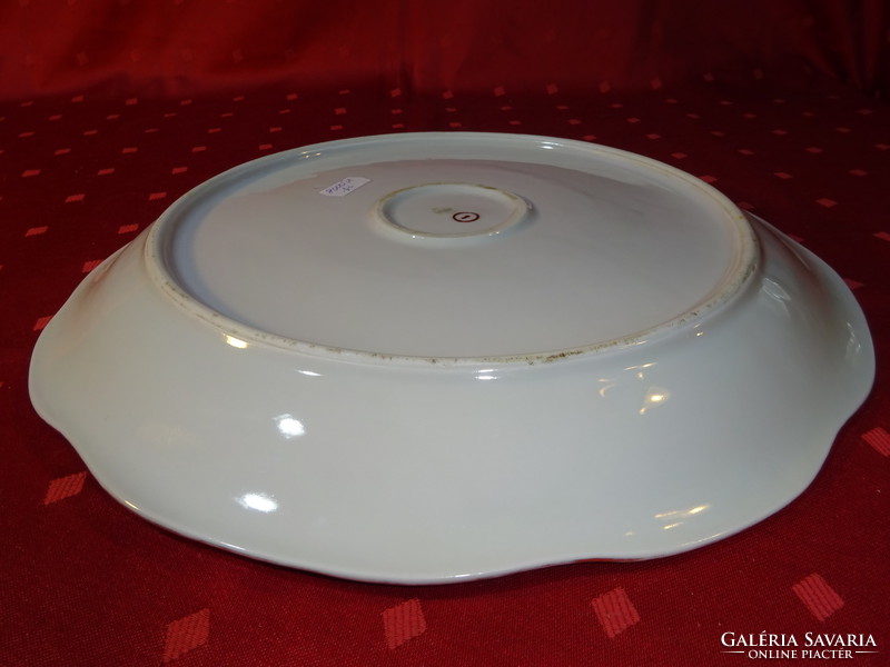 Zsolnay porcelain, antique, round meat bowl with shield seal, diameter 30 cm. He has!