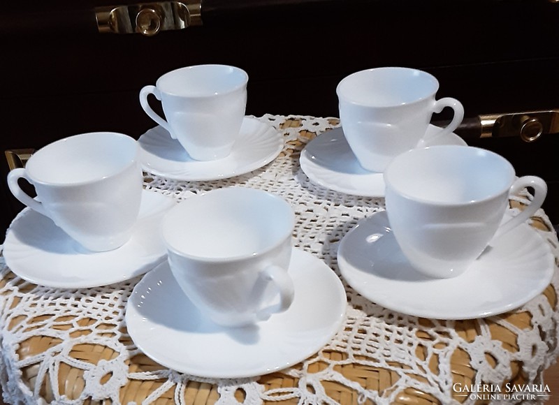 Retro french face with 5 person coffee set, flawless original, marked