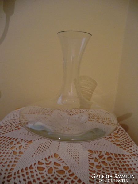 Glass vase with graceful avido label 26x26 cm decanter bottle