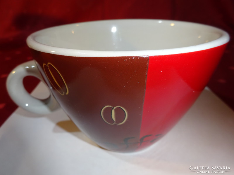 Olasz porcelán nagy pohár, caffé latte, átmérője 11,7 cm. Vanneki!