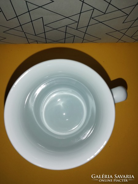Retro Zsolnay heart pattern cocoa cup, mug