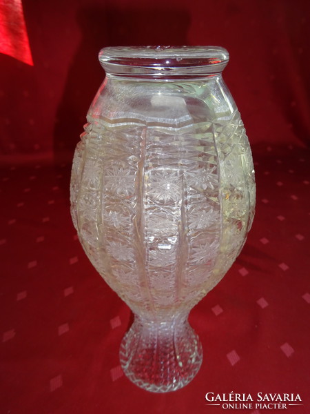 Gyönyörű kristály váza, magassága 20,5 cm. Vanneki!