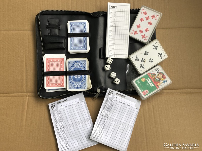 Dice and French card game pack - poker dice poker jatzy deck