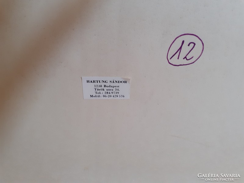 HARTUNG SÁNDOR: Találkozások, 1996 (papír-pasztell 50x62 cm) szürreális, nívós kortárs magyar alkotó