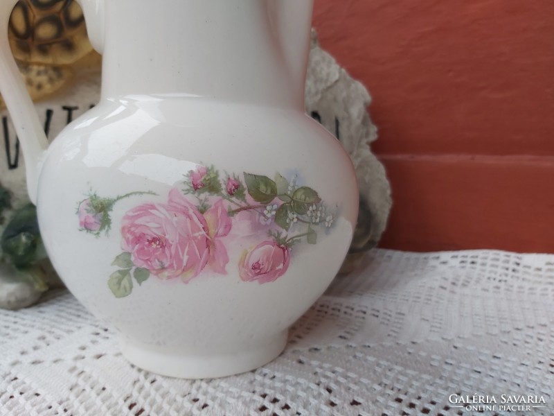 Collector rare shape ditmark ceramic germany rose jug nostalgia piece peasant decoration