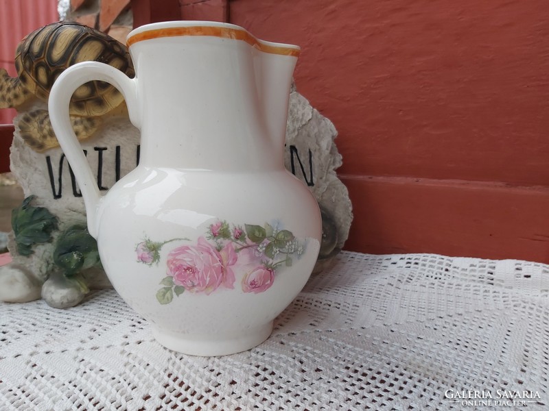 Gyűjtői Ritka formájú Ditmark Keramik Germany rózsás kancsó  nosztalgia darab paraszti dekoráció