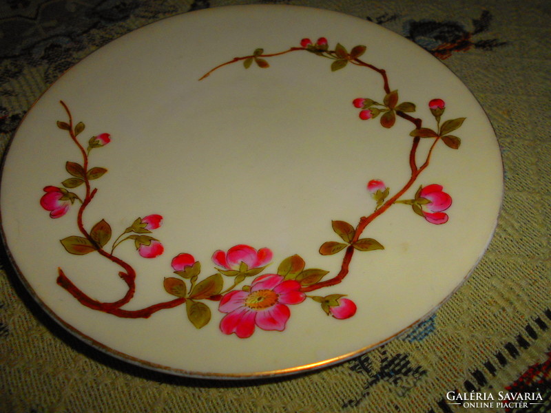 Antique carlsbad porcelain decorative bowl hand-painted .Gold pattern contour