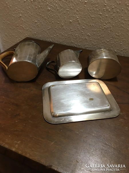 Silver plated coffee serving set.