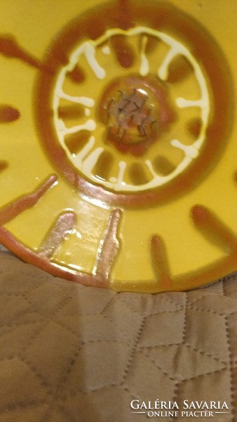 Glazed ceramic bowl marked 30 cm