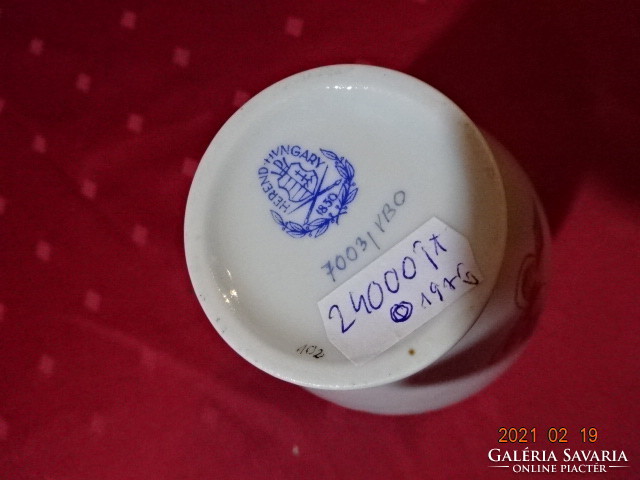 Herendi porcelán, Viktória mintás jubileumi váza. 1976 évi. 7003/VBO. Vanneki!