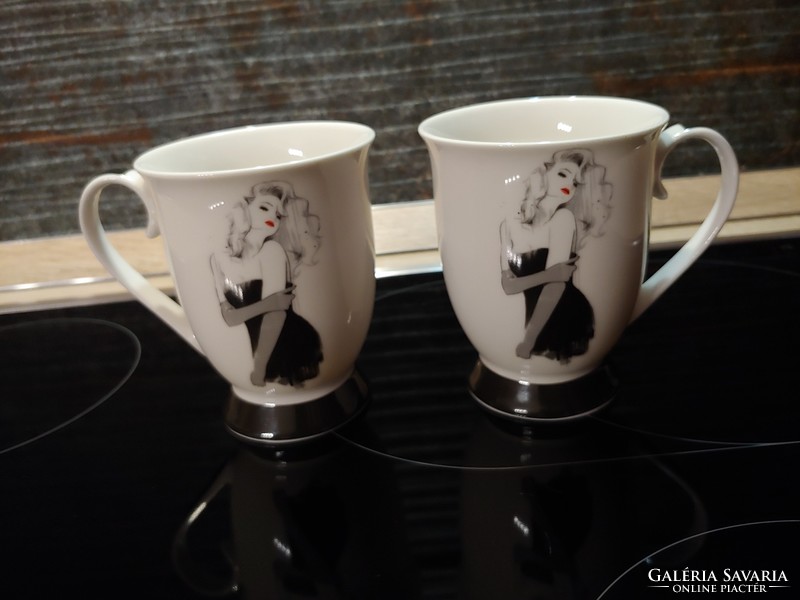 Modern design porcelán teás csésze párban