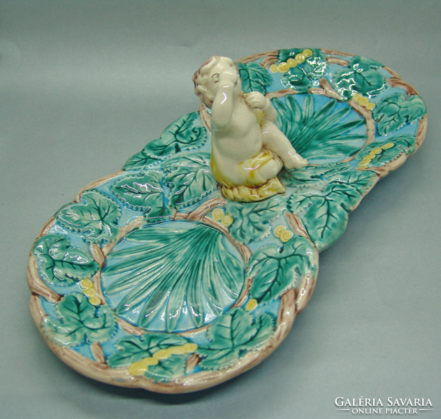 B116 majolica putto centerpiece, offering - fabulous collector's item - you can make an offer!