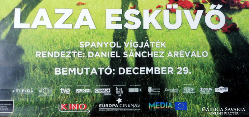 " LAZA ESKÜVŐ " 2011 ES FILM EREDETI NAGY MÉRETŰ VÁSZON MOZI PLAKÁT !