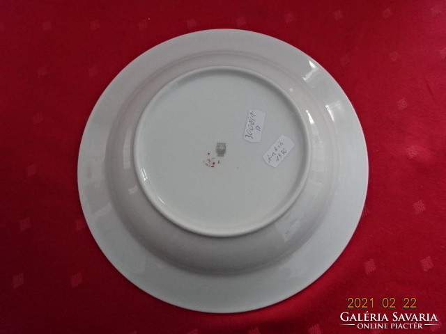 Zsolnay porcelain, antique, orange flower deep plate, diameter 23.5 cm. He has!