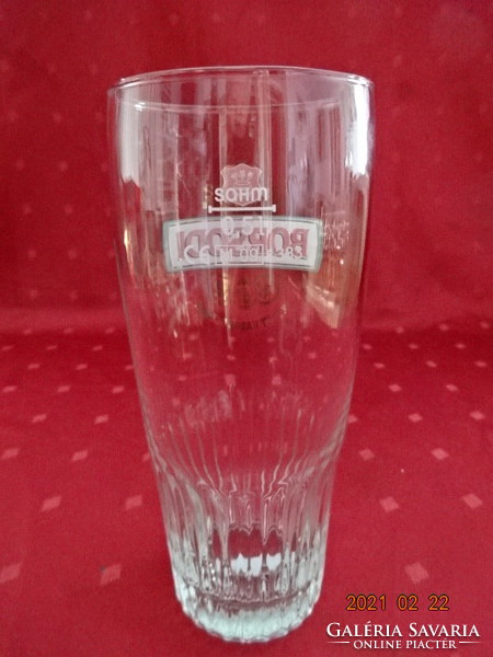 Beer glass, half liter, with Borsod inscription, height 19 cm. He has!