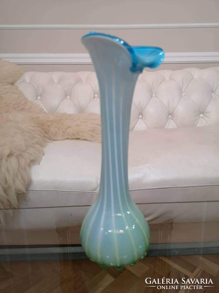 Torn 2-layer Czech glass vase 29 cm