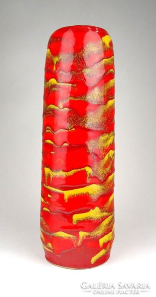 1D100 Retro csorgatott mázas iparművészeti retro kerámia váza 32.5 cm