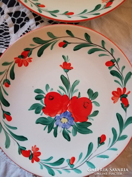 Old granite hand-painted decorative plates for sale small size 4 pcs!