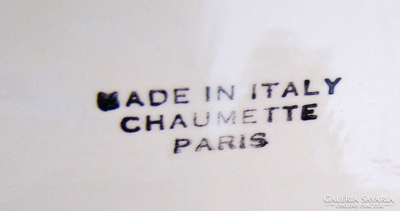 B210 Antik olasz jelzett CHAUMETTE PARIS majolika eper kosár kínáló - csodaszép gyűjtői ritkaság!