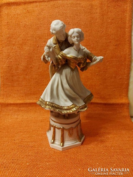 Pair of antique baroque fairytale-like German porcelain figurines! 30cm!!!
