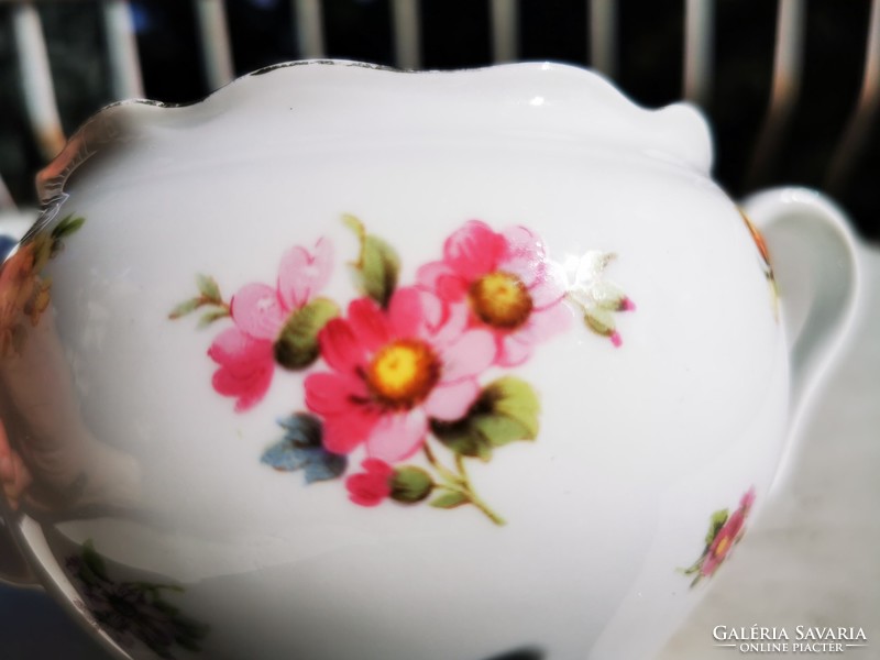 Antique floral sugar bowl