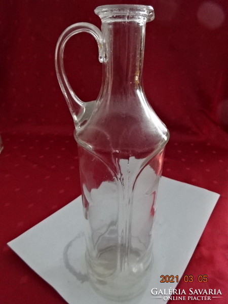 Glass jug with handles, height 28 cm. He has! Jókai.
