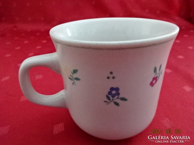 Luciano olasz porcelán, virágmintás teáscsésze, magassága 7,8 cm. Vanneki!