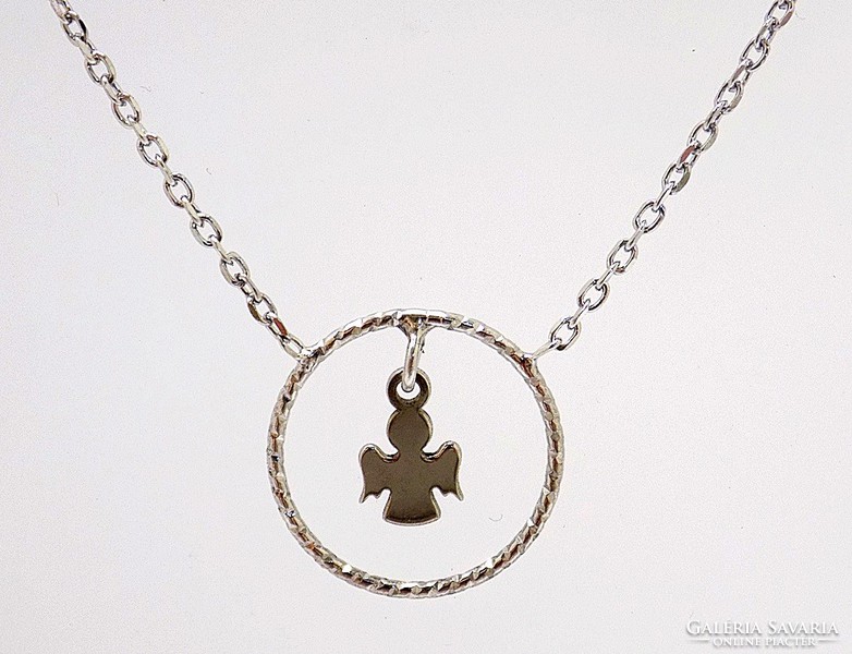 Silver chain with angel pendant (zal-ag92385)