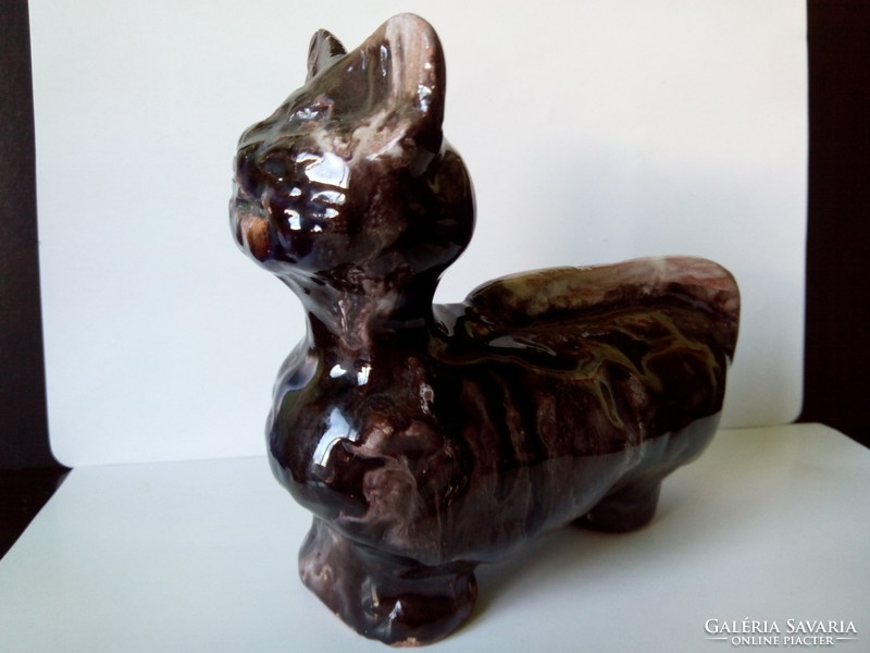 MOST AKCIÓS!!! Nagyobbacska macska  kerámia cica macska szobor cica kedvelőknek is szép ajándék