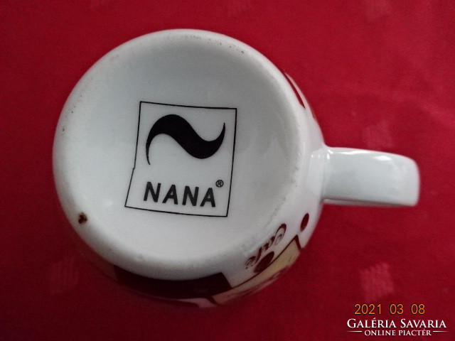 Olasz porcelán, NANA kávéscsésze, átmérője 6 cm. Vanneki!