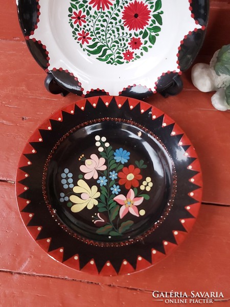 Beautiful granite floral painted wall plate wall plates plate, nostalgia piece