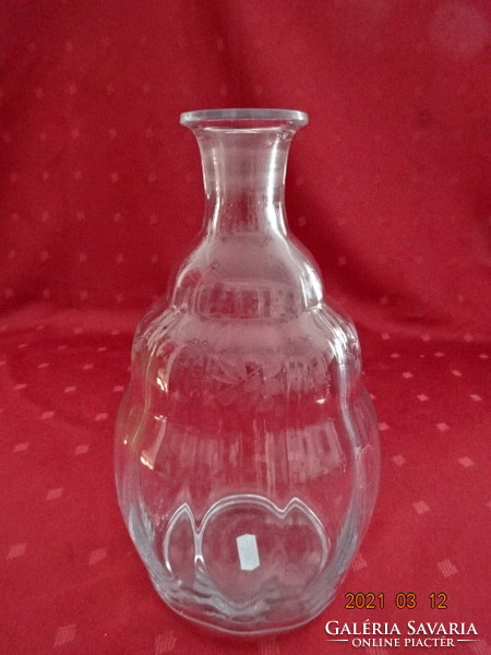 Polished liter wine glass, decanter, height 20 cm. He has! Jókai.