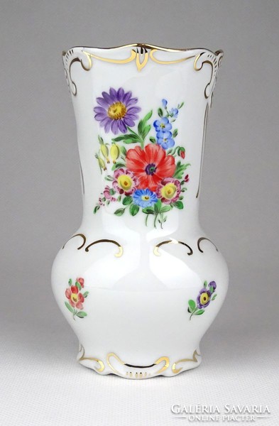 1D565 Hibátlan kézifestéssel díszített virágdíszes porcelán váza 12 cm