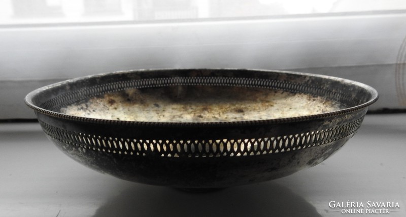 Silver-plated antique bowl
