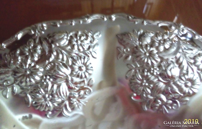 Antique, silver-plated Reichhart serving bowl, centerpiece