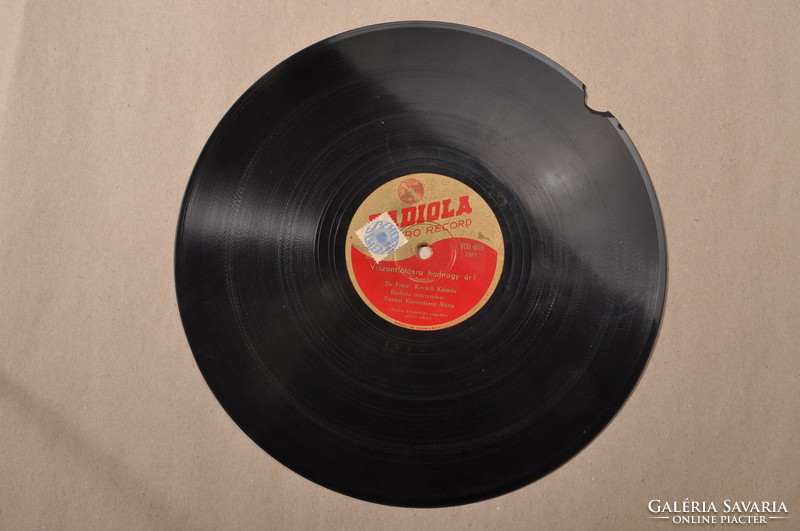 Goodbye, Lieutenant, 1942. Singing Christian Mary (Starting Song) gramophone record 25cm,