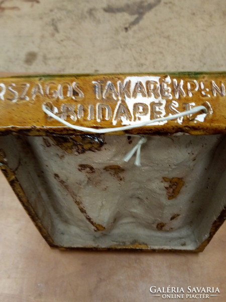 Iparmüvészeti kerámia falikép bőségszaruval