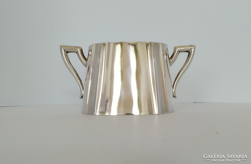 Silver art-deco sugar bowl