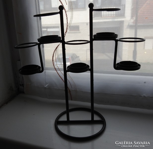 Iron candle holder creation lyre shape / variety