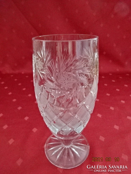 Lead crystal beer glass, height 17 cm, diameter 6.5 cm. He has!