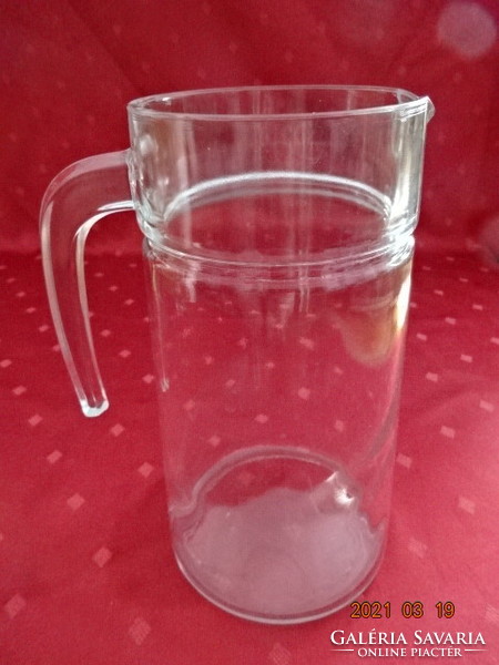 Thick glass jug, minimum 1.2 liters, height 21 cm, diameter 9.5 cm. He has! Jókai.