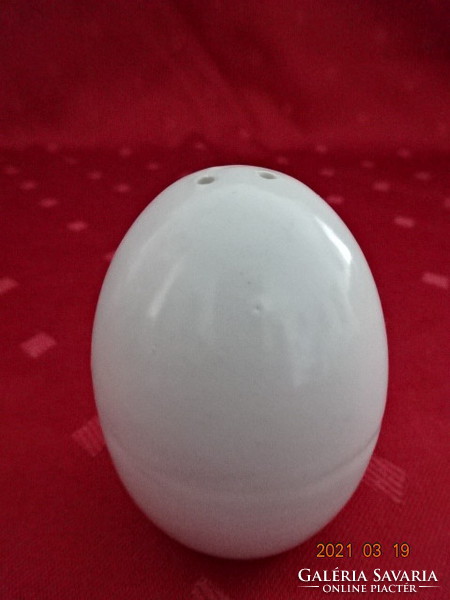 Német porcelán, húsvéti, fehér, tojás alakú sószóró. Magassága 6 cm. Vanneki!