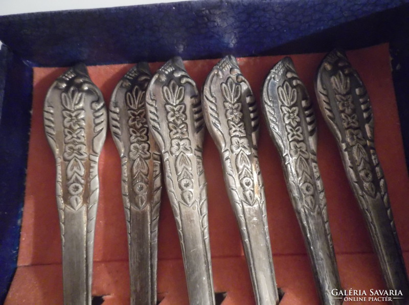 Cutlery - 6 pcs - silver plated - cookie fork - antique - Austrian - rarity 11 x 1.5