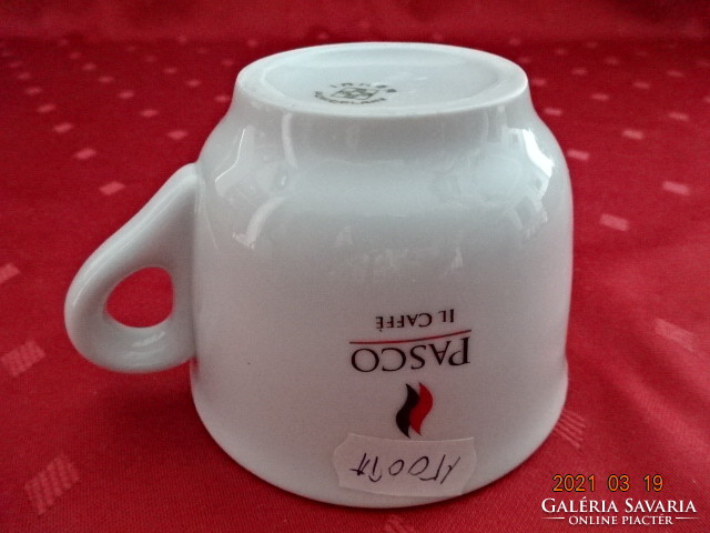Inker szerb porcelán, vastag falú kávéscsésze, átmérője 8,5 cm. Pasco caffé. Vanneki!