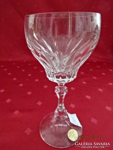 Crystal wine glass with base, six pieces, diameter 6.5 cm. He has!