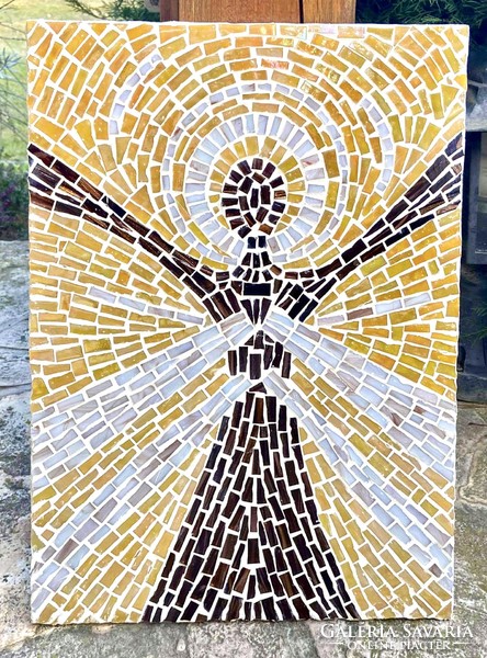 Glória - fénykör üveg mozaik falikép